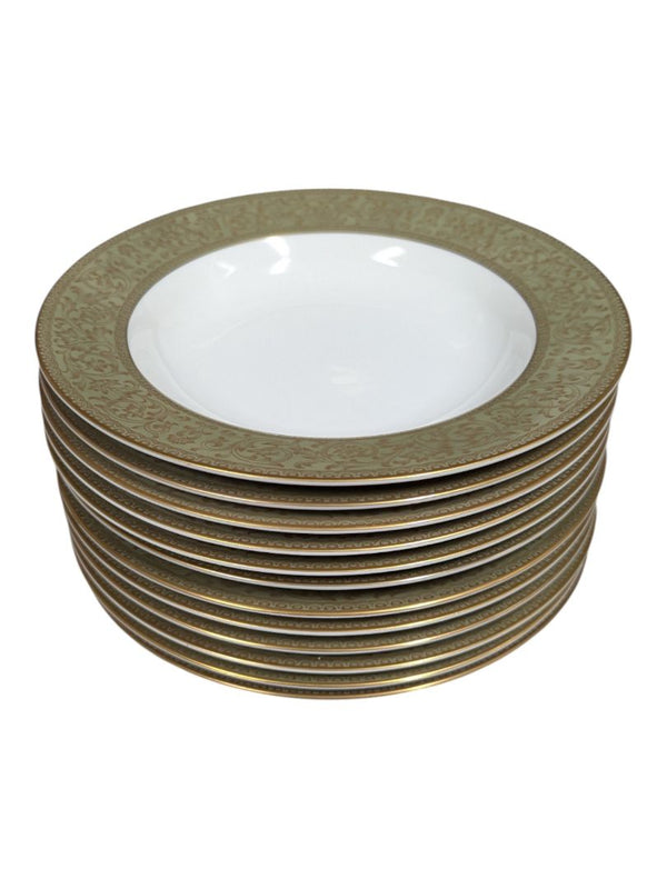 Sango “Versailles” Fine China Dinnerware Set – Gold Scroll Pattern
