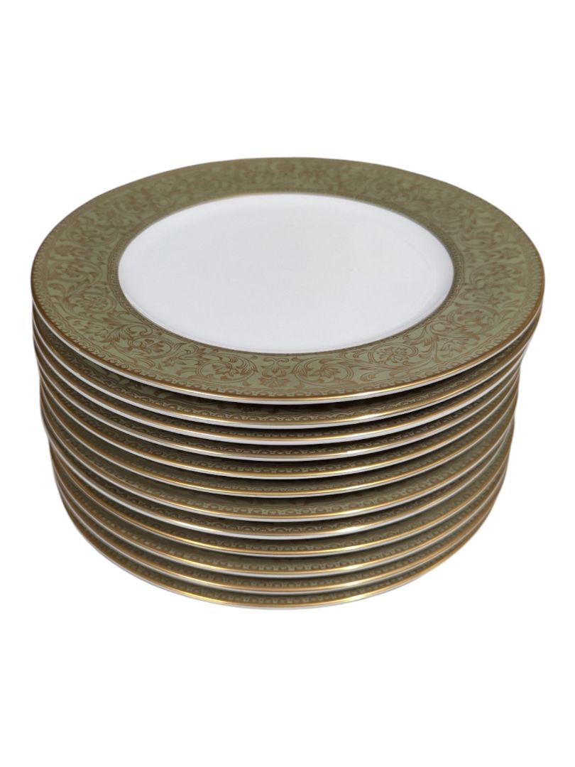 Sango “Versailles” Fine China Dinnerware Set – Gold Scroll Pattern