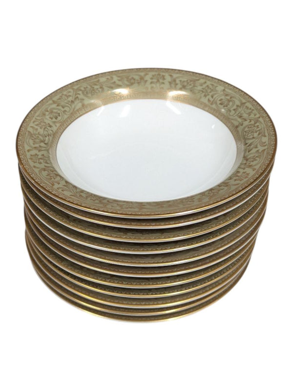 Sango “Versailles” Fine China Dinnerware Set – Gold Scroll Pattern