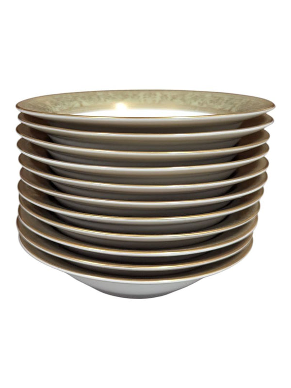 Sango “Versailles” Fine China Dinnerware Set – Gold Scroll Pattern
