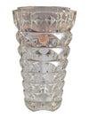 Faceted Clear Glass Vase with Sculptural Geometric Form