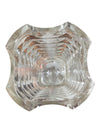 Faceted Clear Glass Vase with Sculptural Geometric Form