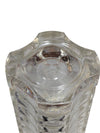 Faceted Clear Glass Vase with Sculptural Geometric Form