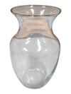 Set of Two Clear Glass Bulbous Vases