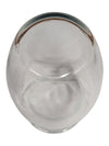 Set of Two Clear Glass Bulbous Vases