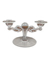 Vintage Frosted Glass Two-Light Candlesticks