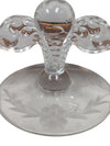 Vintage Frosted Glass Two-Light Candlesticks