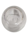 Set of Two Clear Glass Bulbous Vases