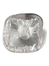 Pair of Textured Clear Glass Candle Holders