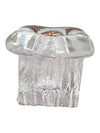 Pair of Textured Clear Glass Candle Holders