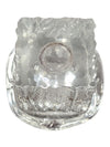 Pair of Textured Clear Glass Candle Holders