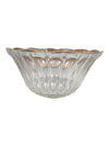 Pressed Glass Serving Bowl with Fluted Rim