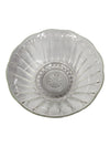 Pressed Glass Serving Bowl with Fluted Rim