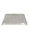 Decorative Clear Art Glass Rectangular Tray with Floral Motif