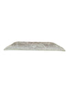 Decorative Clear Art Glass Rectangular Tray with Floral Motif