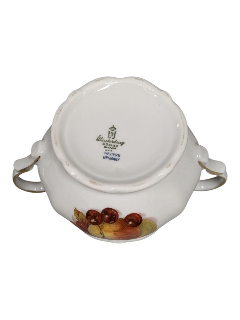 English Crown Devon Fruit Motif Tea & Serving Set