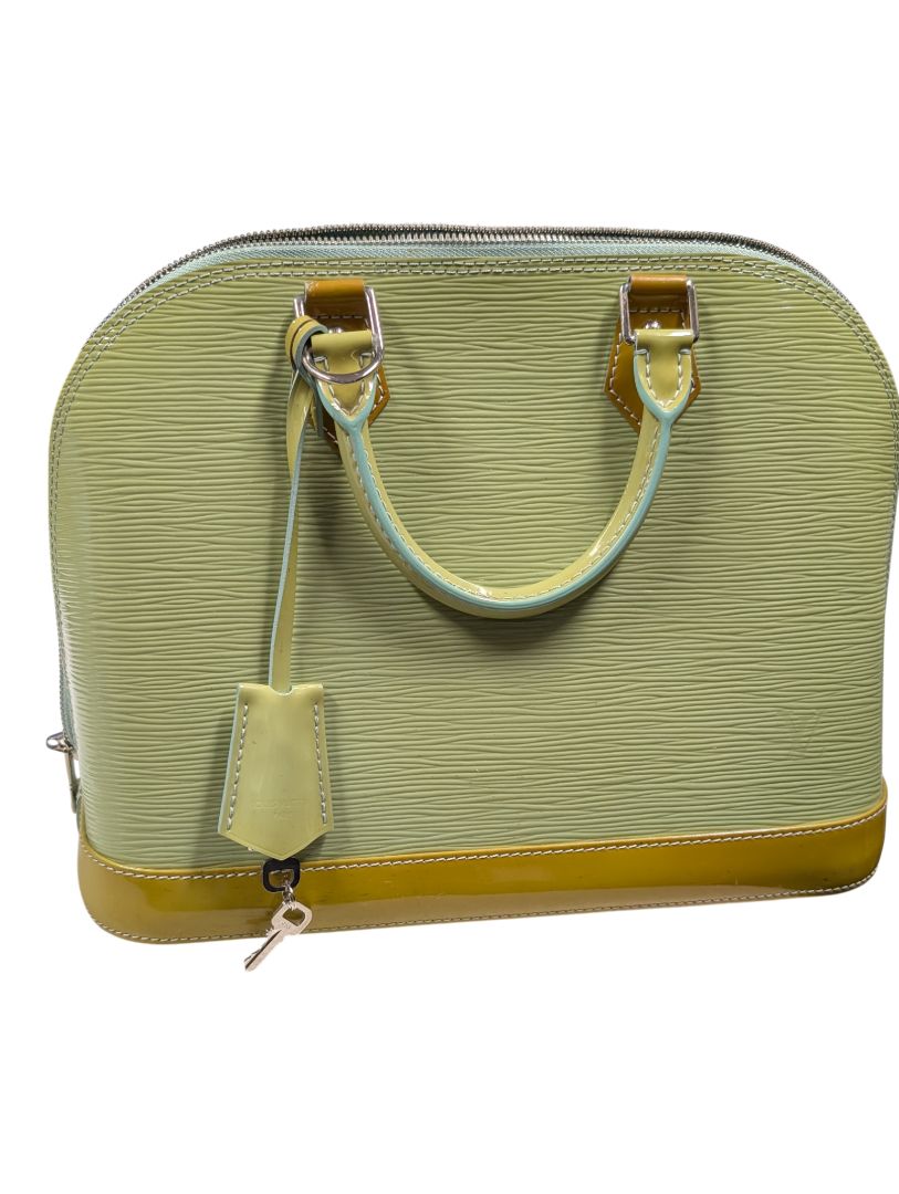 Louis Vuitton Alma Epi Leather Handbag — Pistache Green