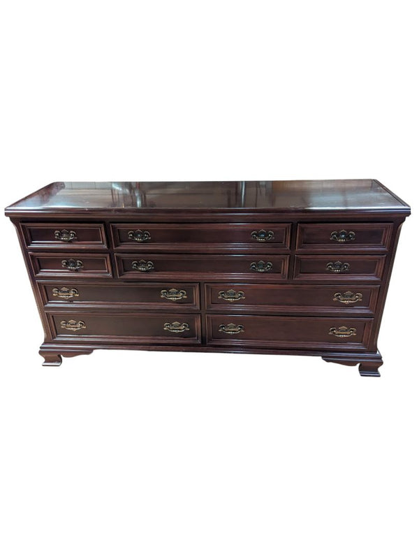 Gibbard Craftsmen Solid Mahogany Long Dresser with Mirror