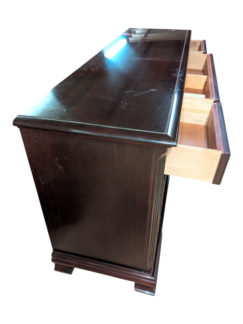 Gibbard Craftsmen Solid Mahogany Long Dresser with Mirror
