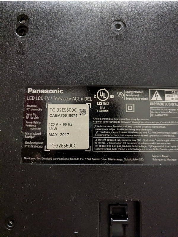 Panasonic 32″ LED LCD Television with Remote – Model TC-32ES600C