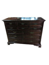 Gibbard Solid Mahogany Nine-Drawer Dresser with Brass Hardware