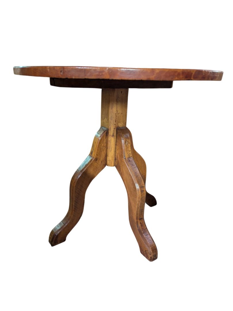 Solid Wood Round Pedestal Side Table