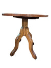 Solid Wood Round Pedestal Side Table