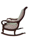 Antique Upholstered Victorian Wooden Rocking Chair