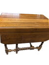 Antique Solid Wood Drop-Leaf Dining Table