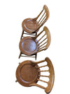 Set of Three Vintage Wooden Windsor-Style Chairs