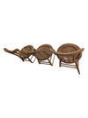 Set of Three Vintage Wooden Windsor-Style Chairs