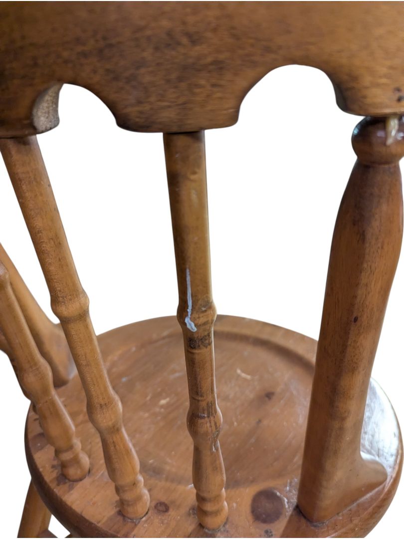 Set of Three Vintage Wooden Windsor-Style Chairs