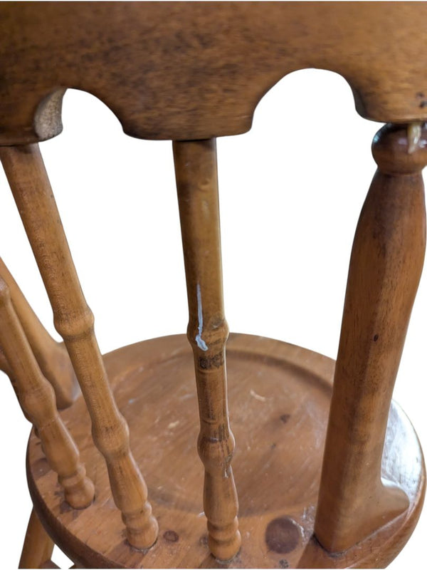 Set of Three Vintage Wooden Windsor-Style Chairs
