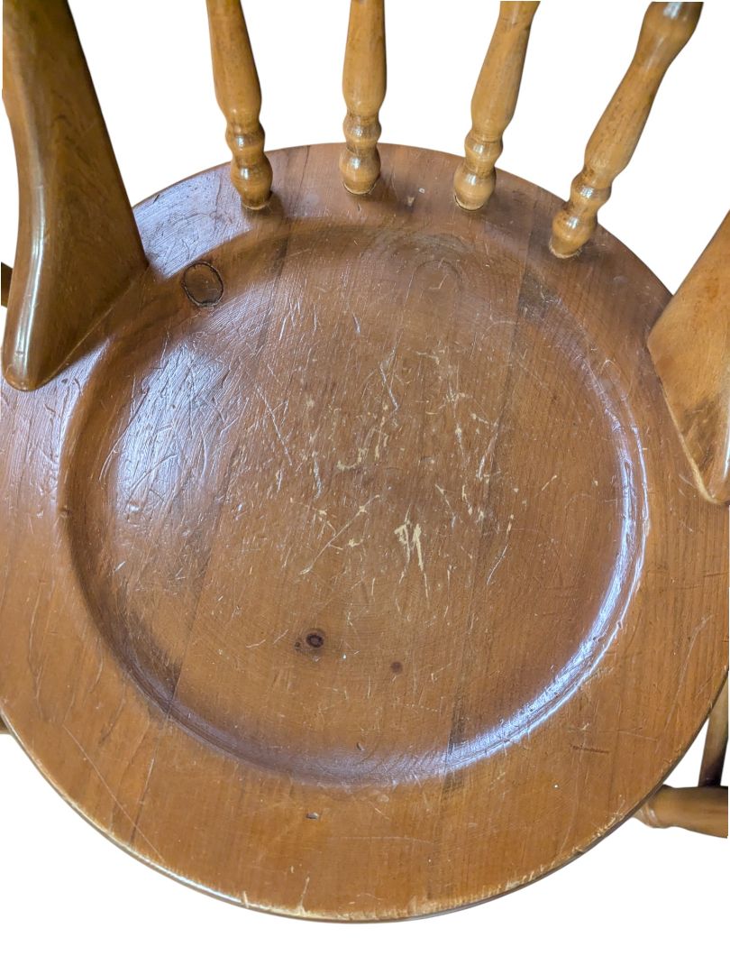 Set of Three Vintage Wooden Windsor-Style Chairs