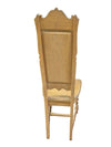 Antique Carved Wooden Side Chair with Barley Twist Legs