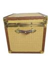 Vintage Wicker Storage Trunk with Brass Hardware