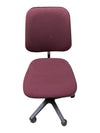 Burgundy Upholstered Swivel Office Chair