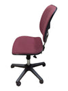 Burgundy Upholstered Swivel Office Chair