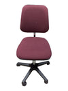 Burgundy Upholstered Swivel Office Chair