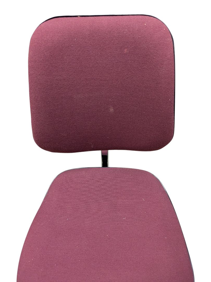 Burgundy Upholstered Swivel Office Chair