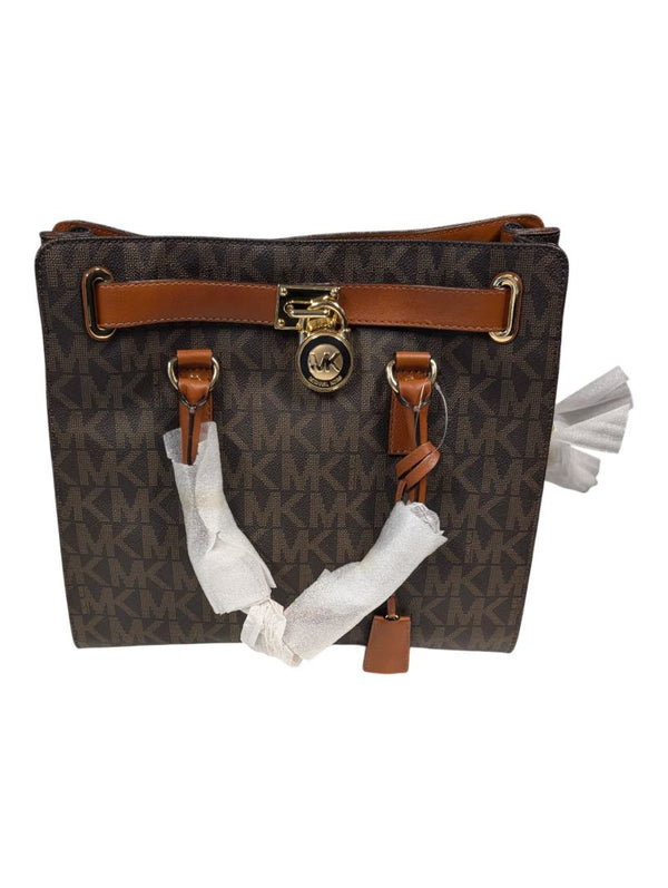 Michael Kors Hamilton Large Brown Logo Tote Handbag