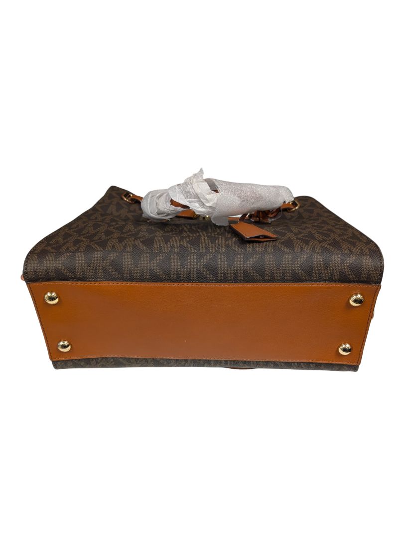 Michael Kors Hamilton Large Brown Logo Tote Handbag