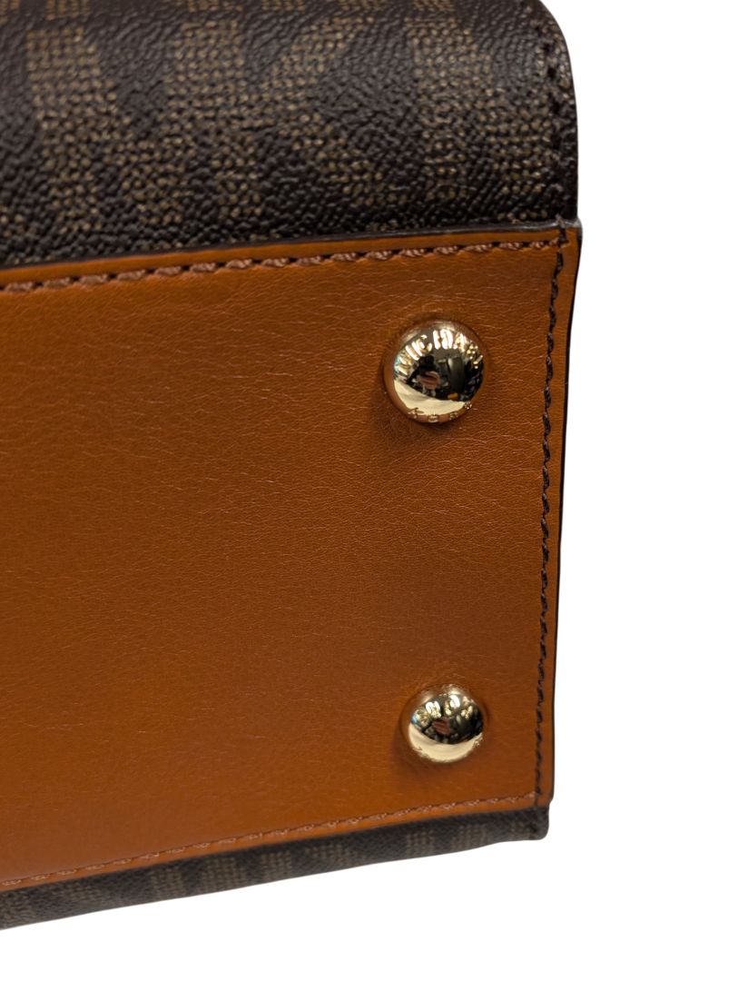 Michael Kors Hamilton Large Brown Logo Tote Handbag