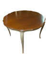 Elegant Round Wood Dining Table with Scalloped Edge
