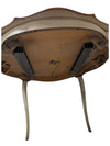 Elegant Round Wood Dining Table with Scalloped Edge