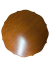 Elegant Round Wood Dining Table with Scalloped Edge