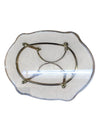 Set of two Brass & Glass Console Table with Scalloped Top