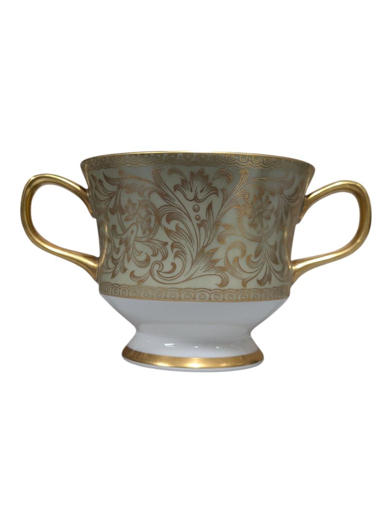 Sango “Versailles” Fine China Dinnerware Set – Gold Scroll Pattern