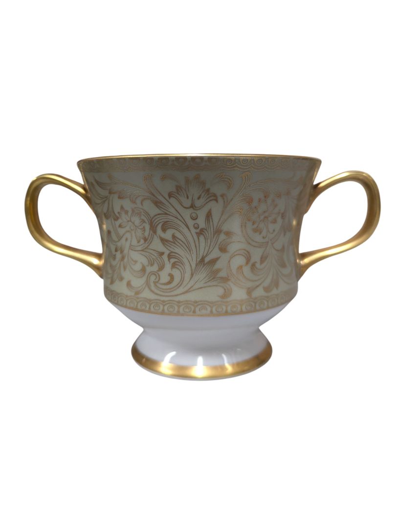Sango “Versailles” Fine China Dinnerware Set – Gold Scroll Pattern