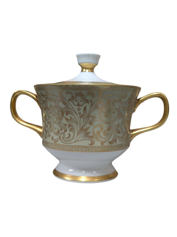 Sango “Versailles” Fine China Dinnerware Set – Gold Scroll Pattern